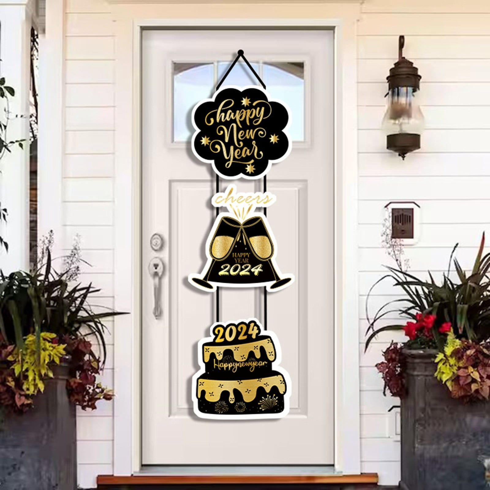 Ceramic Easter 2024 New Year Door Hanger Theme Party Party Decoration