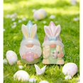thumbnail image 1 of Ceramic Easter Bunny Gnome Holding Egg Salt and Pepper Shakers, Easter Decor, Spring Decor, Gnome Collector Gift, 1 of 3