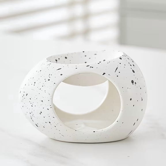 Ceramic Egg-Shaped Aromatherapy Warmer - Fireless Safe for Pets & Kids, Refillable Essential Oil & Candle Warmer for Home Office Spa Decor
