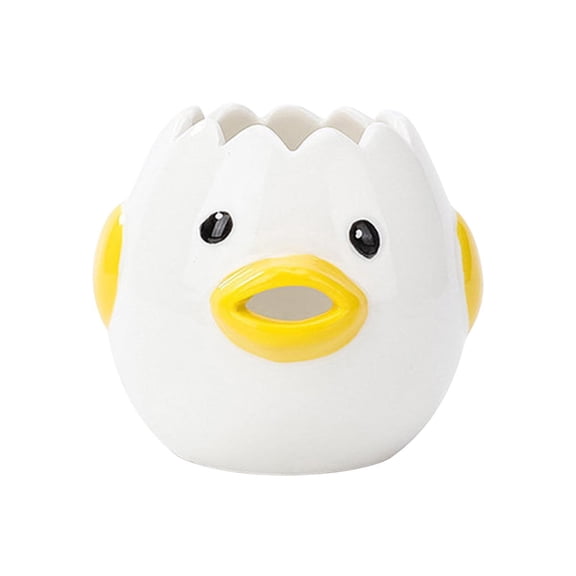 Ceramic Egg White and Yolk Separator, Cute Chick-in-Egg Design, Mess-Free Kitchen Tool for Baking Cooking