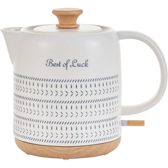 Ceramic Electric Kettle 1 Quarts, Hot Water Boiler Electric Kettles, Tea Pot with LED Light, Boil Dry Protection, Short Spout 1000W Fast Boil, Automatic Shut-off