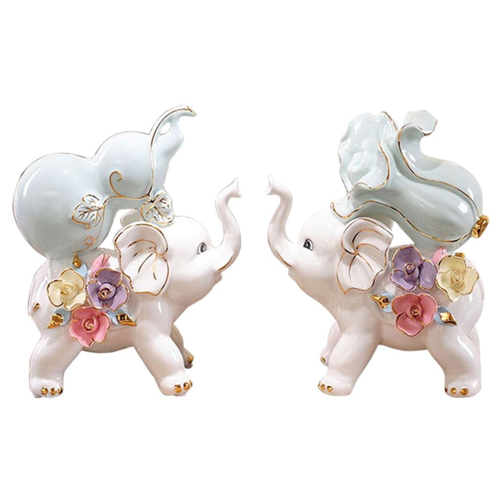 Ceramic Elephant Figurine Funny Statue for Living Room Porch Home Decoration  White - Walmart.com, image size:1024x1024