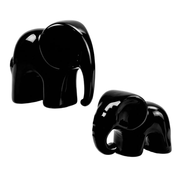 Ceramic Elephant Figurines Elephant Statues Sculptures Collectibles Table Ornament for Home Offices Decorations