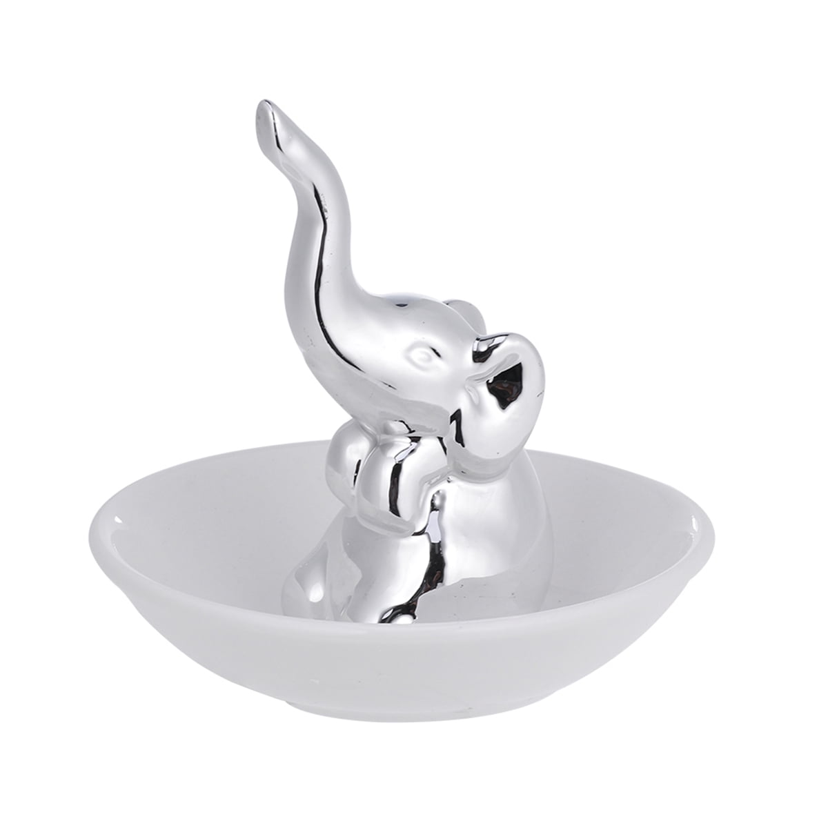 Ceramic Elephant Jewelry Dish Tray Earring Bracelet Ring Necklace