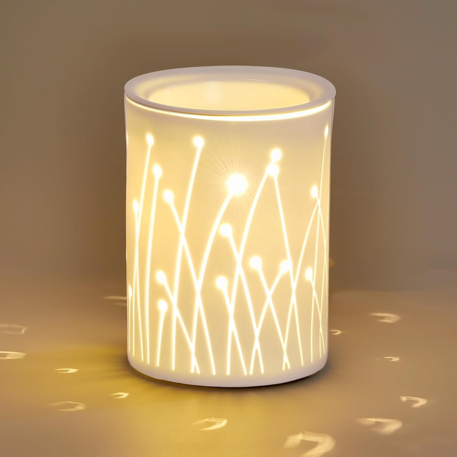 Ceramic Essential Oil Burner , 3-in-1 Candle Wax Melt Warmer, Melter ...