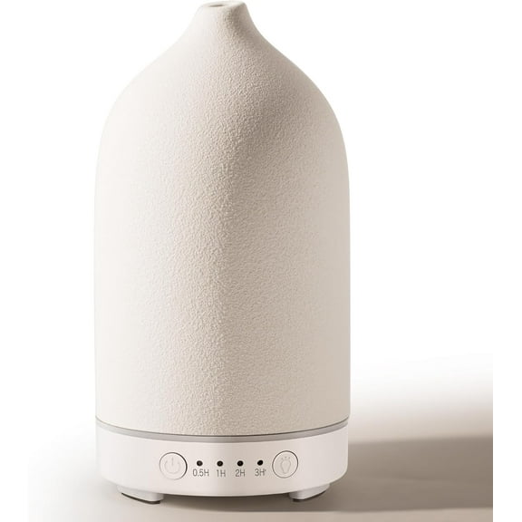 Ceramic Essential Oil Diffuser 160ML Aromatherapy Diffuser for Home Bedroom Room Cool Mist Humidifier Stone Air Diffusers (Size:6.8" H x 3.6" W)