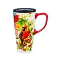 thumbnail image 1 of Ceramic FLOMO 360 Travel Cup, 17 oz., Cardinal & Berries, 1 of 1