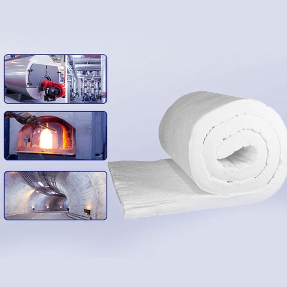 Ceramic Fiber Blanket Fireproof Insulation Baffle, Up To 2400F High Temperature Resistance, For Oven Stoves Kilns Forges (B)