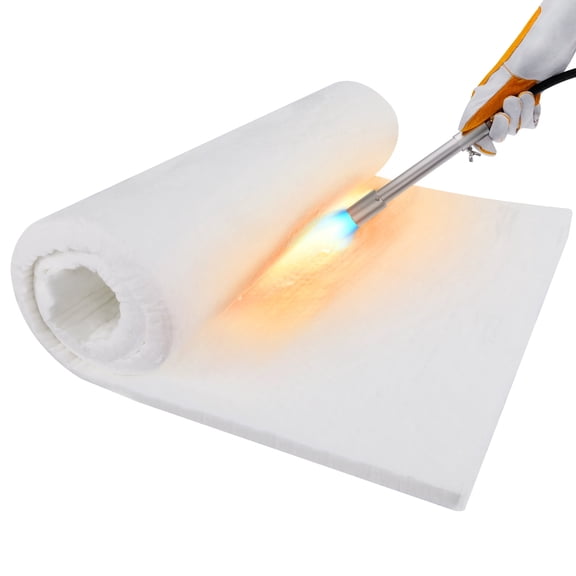 Ceramic Fiber Blanket Insulation 2600F, 1"x 24"x 60" Baffle Fire Blanket for Stoves, Furnace, Kilns, Fire Bricks, Boilers, Kilns, Blacksmithing