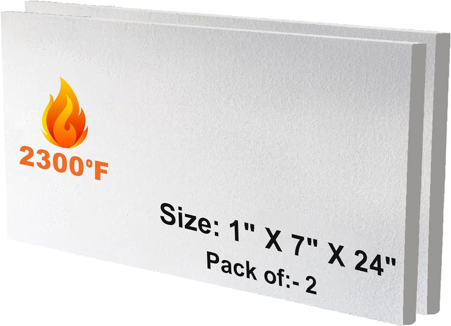 Ceramic Fiber Board Insulation 2300F Rated 1" Thick x 7" x 24