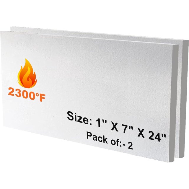 Ceramic Fiber Board Insulation 2300F Rated 1" Thick x 7" x 24