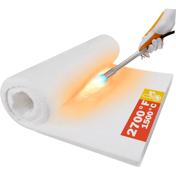 Ceramic Fiber Insulation, 60"x24"x1" Thick, 2600F Fireproof Insulation Blanket for Oven Stoves, Kilns, Forges