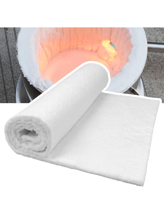 Ceramic Fiber Insulation Blanket 12"×24"×2/5 Fireproof & Heat Resistant Mat for Oven Stoves, Kilns, Forges, Fireplaces