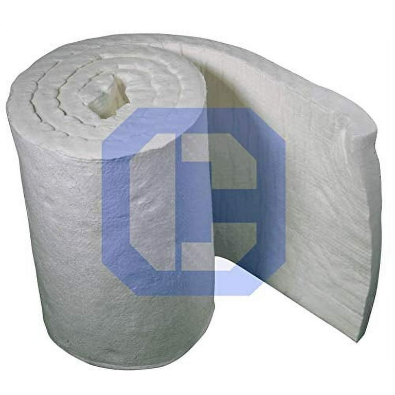 Ceramic Fiber Insulation Roll, 8# Density 2300F, 1 X 24 X 6.25' Fireproof  Insulating Blanket For Pizza Oven Forges Foundry Furnace And Dishwasher  Insulation 