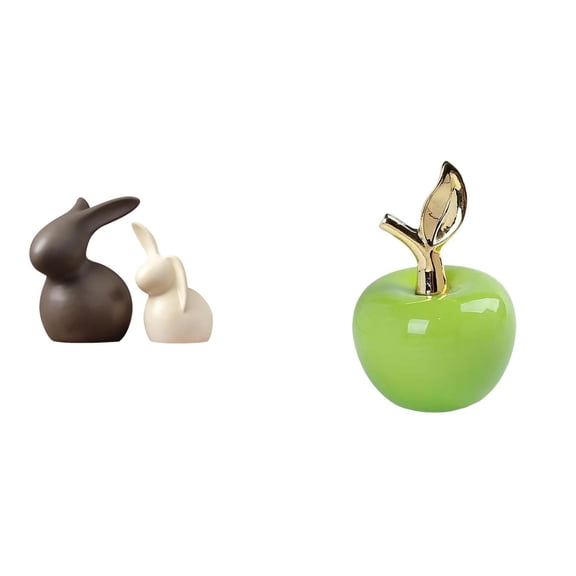 Ceramic Figurine Statue Ornament Unique Artistic Design for Living Room Study Seasonal Easter Decor