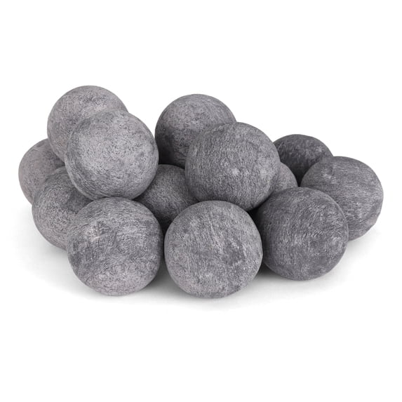 Ceramic Fire Ball Set 15 Pack - Grey