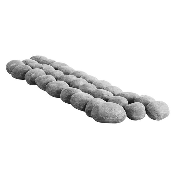Ceramic Fire Pebbles, 2-3 Inch - 30 Pcs Lava Rocks for Fire Pit