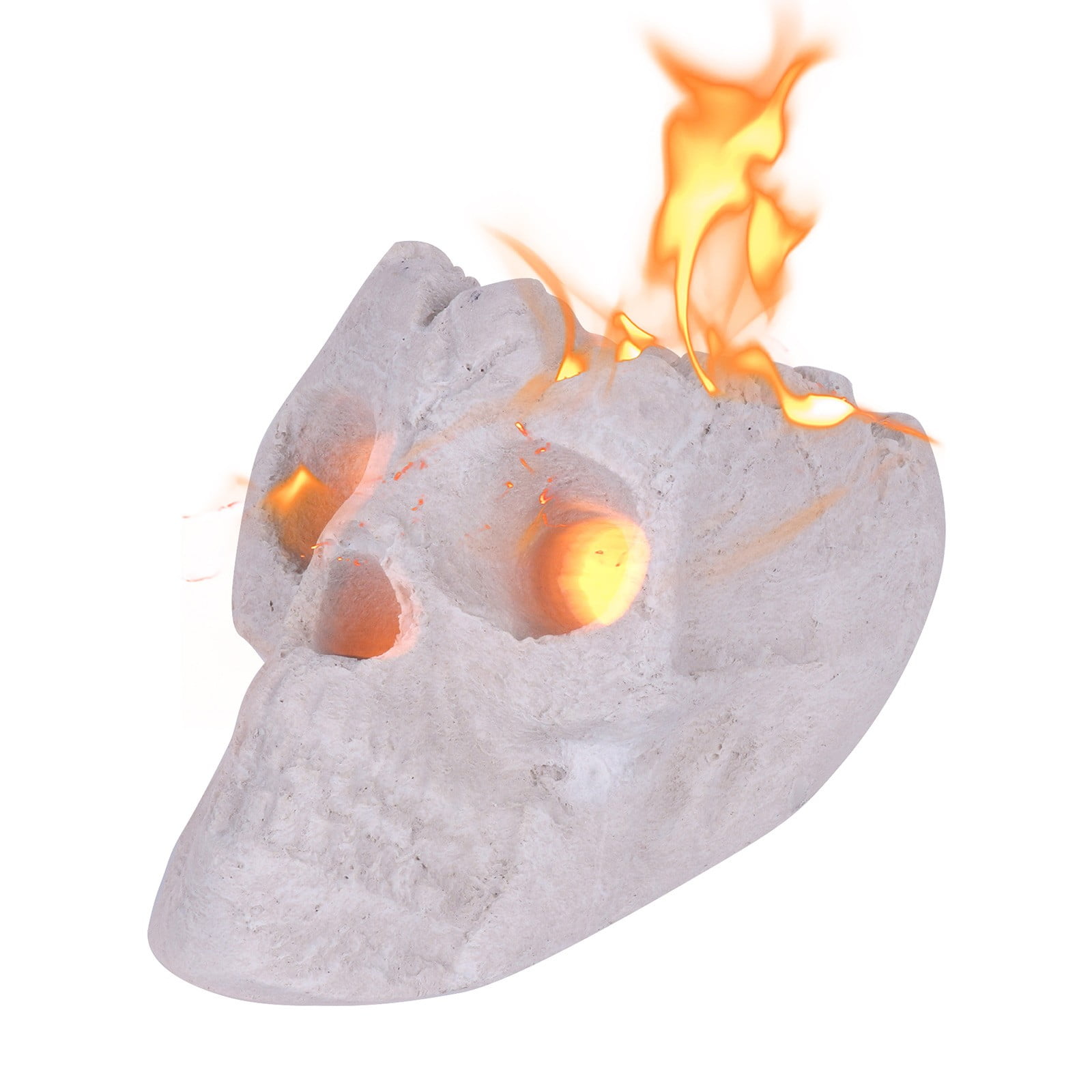Ceramic Fire Pit Skull - Halloween Fireproof Skull Decoration ...