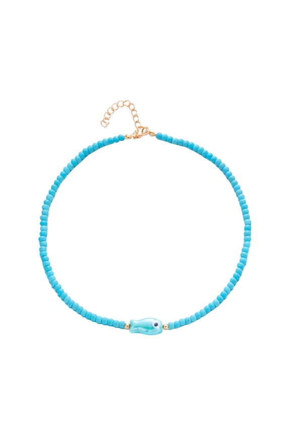 Ceramic Fish Beaded Collarbone Necklace Bohemian Styles Jewelry With Vibrant Colors And Delicate Design