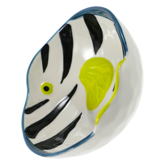 FENGGUIQU Ceramic Fish Shaped Dipping Sauce Dish for Table Decor and Snacks