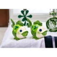 thumbnail image 1 of Ceramic Fish Salt and Pepper Shakers Green 4in St Patricks Day, 1 of 3
