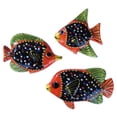 thumbnail image 1 of Ceramic Fish Wall Hangers - Set of 3 Shapes (Black) - Hand Painted From Spain, 1 of 6