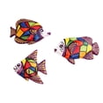 thumbnail image 1 of Ceramic Fish Wall Hangers - Set of 3 Shapes (Picasso) - Hand Painted From Spain, 1 of 7
