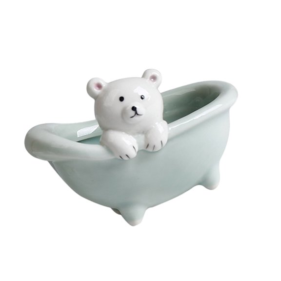 Ceramic Fleshy Plant Container Bear Planter Flowerpot Ornament for Plant Cactuses Container Home Balcony Decors