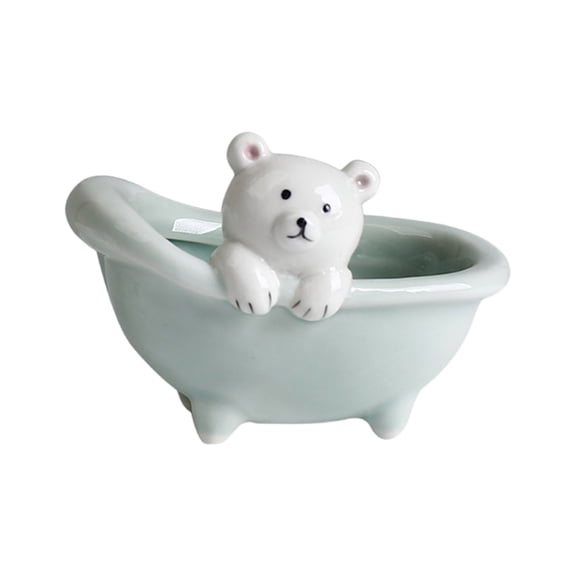Ceramic Fleshy Plant Container Bear Shape Cartoon Ceramic Plant Cactuses Flower Planter Home Desk Gardening Accessories