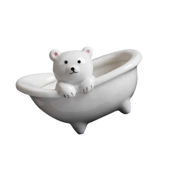 Ceramic Fleshy Plant Container Bear Shape Cartoon Ceramic Plant Cactuses Flower Planter Home Desk Gardening Accessories
