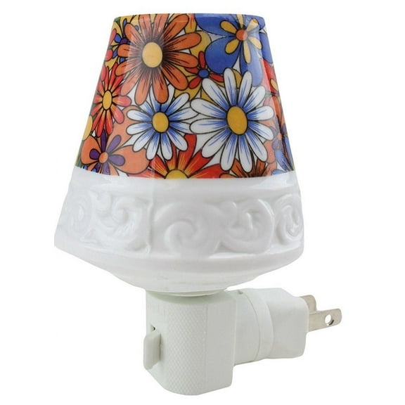 Ceramic Flower Lamp Plug-in Night Light Home Decor Birthday Housewarming Congratulatory Blessing Gift