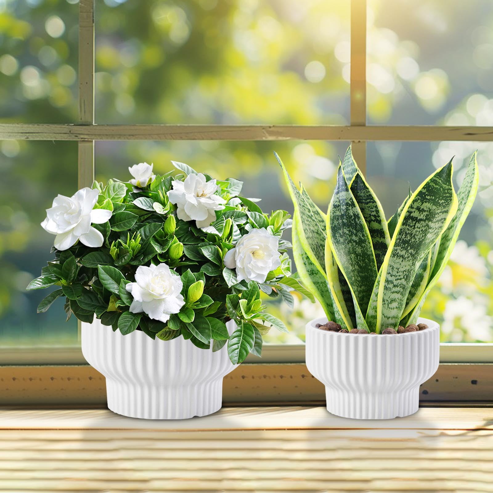 Ceramic Flower Plant Pots, Modern Round Ceramic Succulent Planter Pots