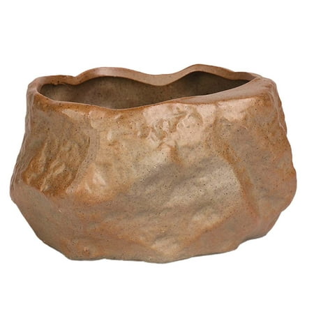 Ceramic Flower Pot Potted with Drainage Hole Durable Plants Growing Pot Bonsai Planters for Festival Party Balcony Tabletop Indoor Style D and Large