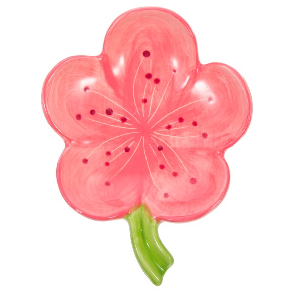 Ceramic Flower Shape Soap Dish Exquisite Soap Tray Drain Rack Bathroom Supplies