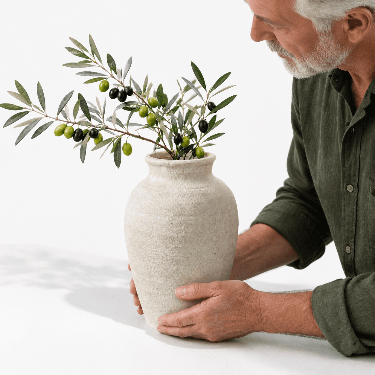 Ceramic Flower Vase 9 Inch Wabi-sabi Stone Texture Beige - Walmart.com
