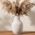 thumbnail image 1 of Ceramic Flower Vase Decor - 10 Inch Large White Rustic Table Flowers Vases Living Room Bedroom Plant Decorations Farmhouse Vintage for Kitchen Office Dining Desk House Women, 1 of 9