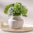 thumbnail image 1 of Ceramic Flower Vase, Decorative White Vase, Rustic Terracotta Vases for Home Decor, Farmhouse Vintage Vases for Living Room, Kitchen, Bedroom, Office, Coffee Table, 14CM, 1 of 12