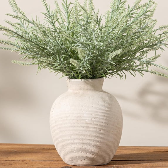 Ceramic Flower Vase Home Decor - Large Farmhouse Table Vases Rustic Vintage Living Room Kitchen Bedroom Decorations for House Book Shelf Office Coffee Desk Dining Fireplace
