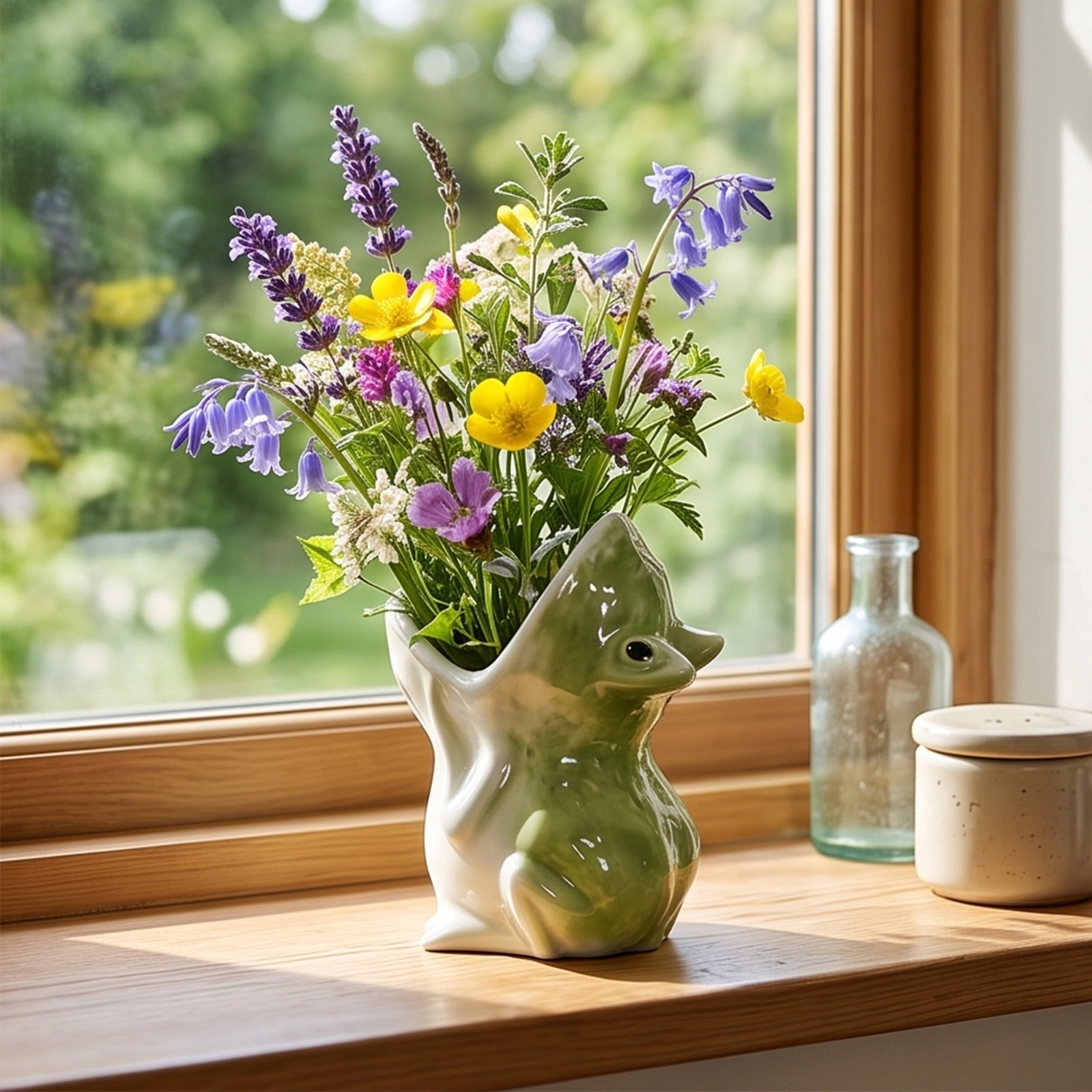 Ceramic Flower Vase for Fresh and Dried Flowers, Decorative Home ...