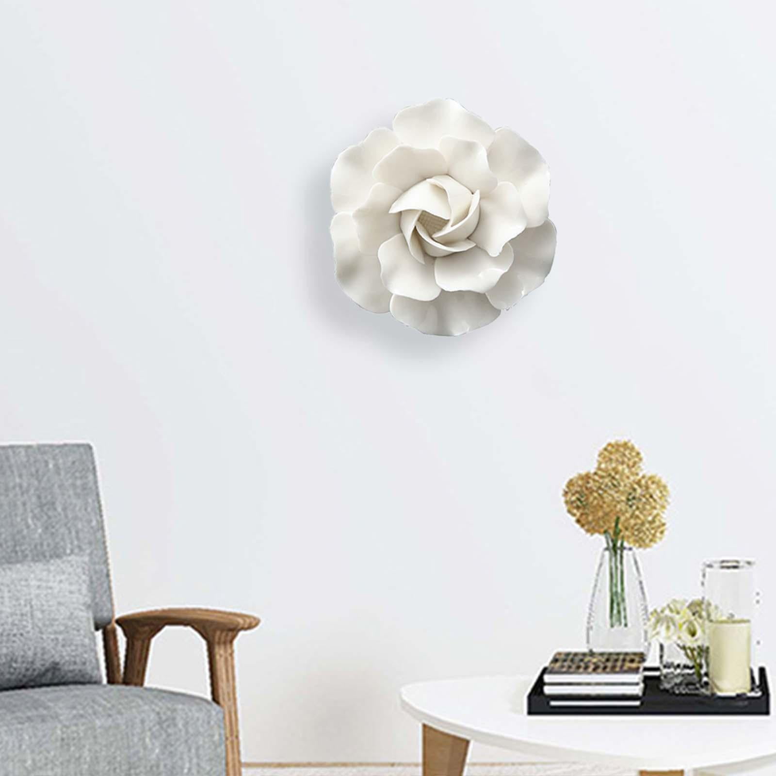 Ceramic Flowers Wall Decoration Wall Hanging Art Decor Handmade