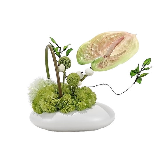 Ceramic Flowerware Simulation Flower Art Living Room Tea Table Artificial Flower Decoration Table Soft Decoration Arrangement