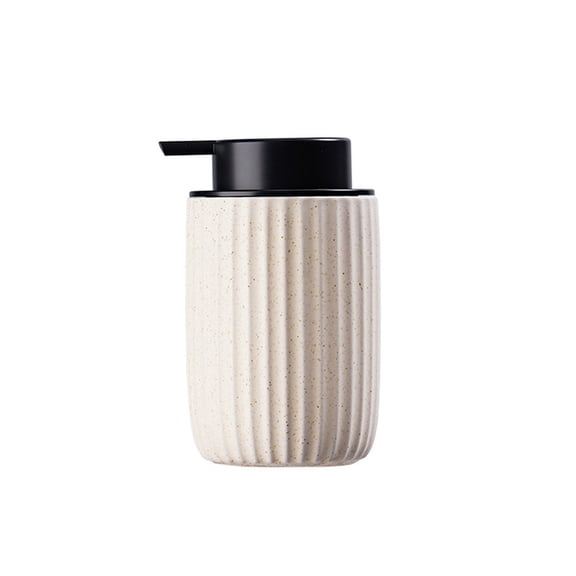 Ceramic Foaming Soap Dispenser, 10 oz Bathroom Foam Hand Soap Dispenser, Refillable Lotion Soap Dispenser with Removable Pump for Kitchen Hand Wash Dispenser, Modern Home Decor (Speckled Beige)