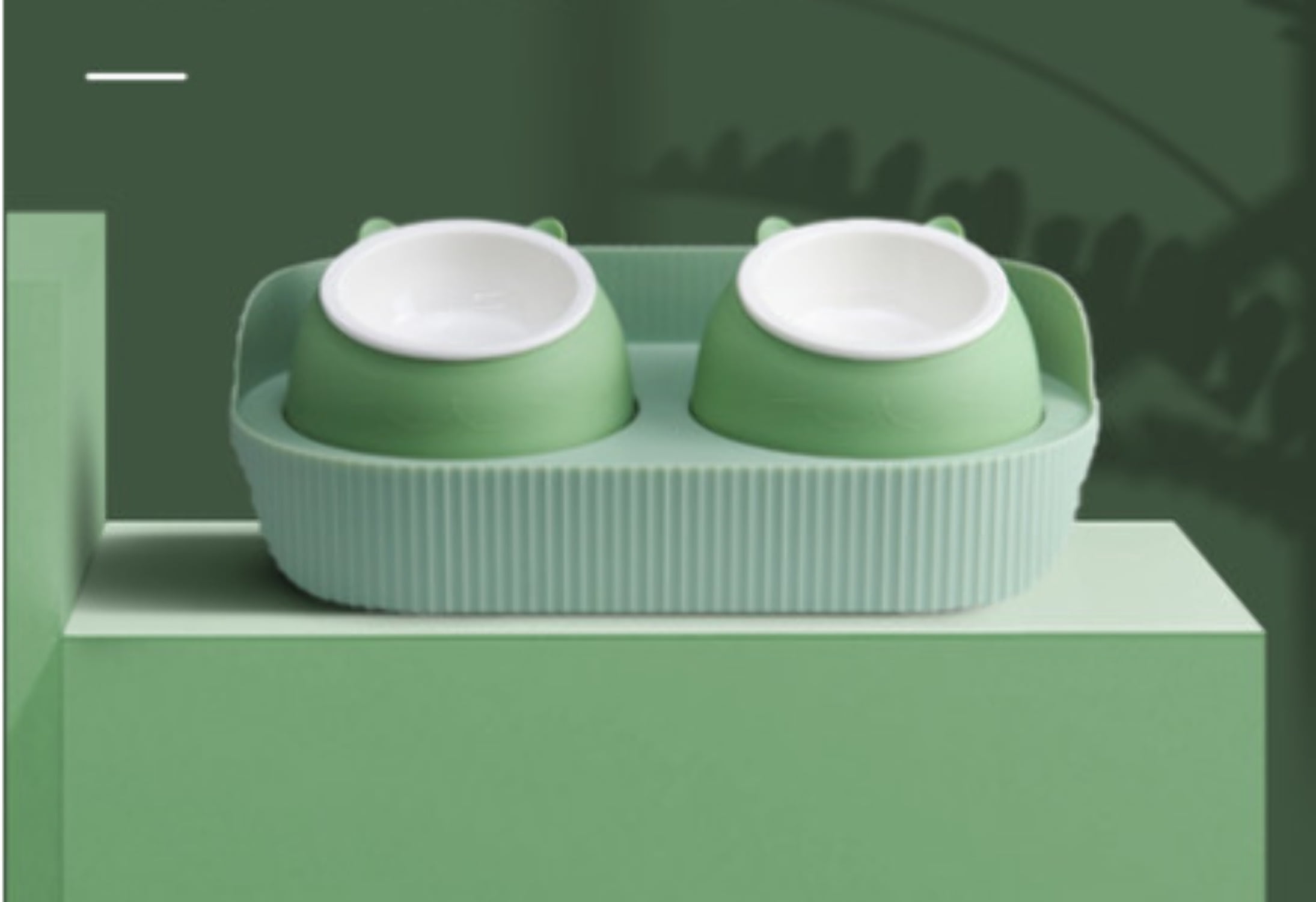 Ceramic Food and Water Bowl Station for Cats