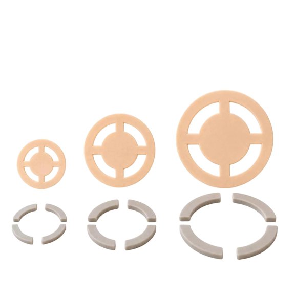 Ceramic Foot Ring Tools Set of 3, Pottery Trimming Template Kit, Clay Base Trimming Guide for Wheel Throwing