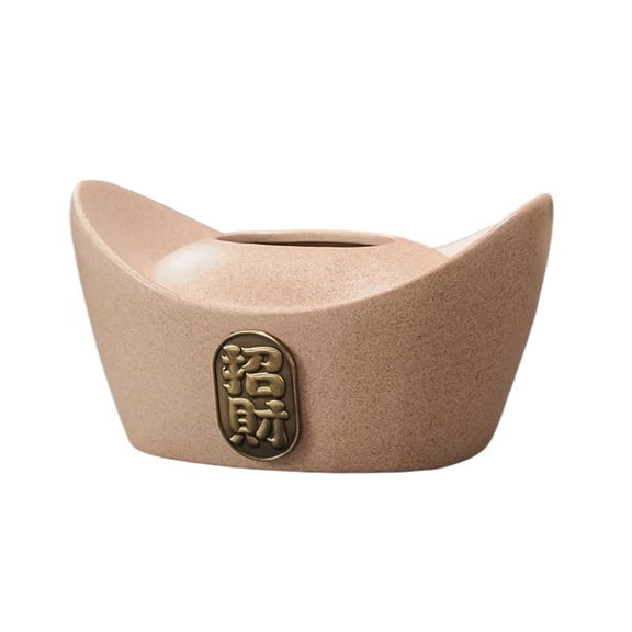 Ceramic Fortune Tissue Box Cover for Coffee Table Bathroom Office Decor