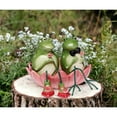 thumbnail image 1 of Ceramic Frog Couple Salt and Pepper Shakers Lilypad Home Gift, 1 of 3