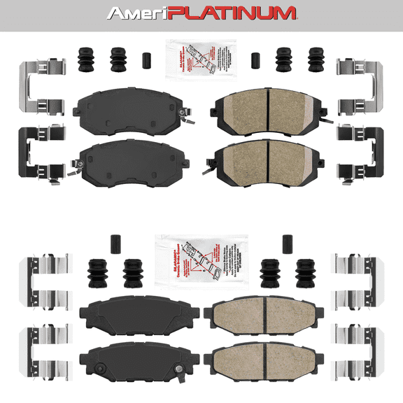 Ceramic Front + Rear Brake Pads FOR 11-18 BRZ CROSSTREK FORESTER IMPREZA LEGACY