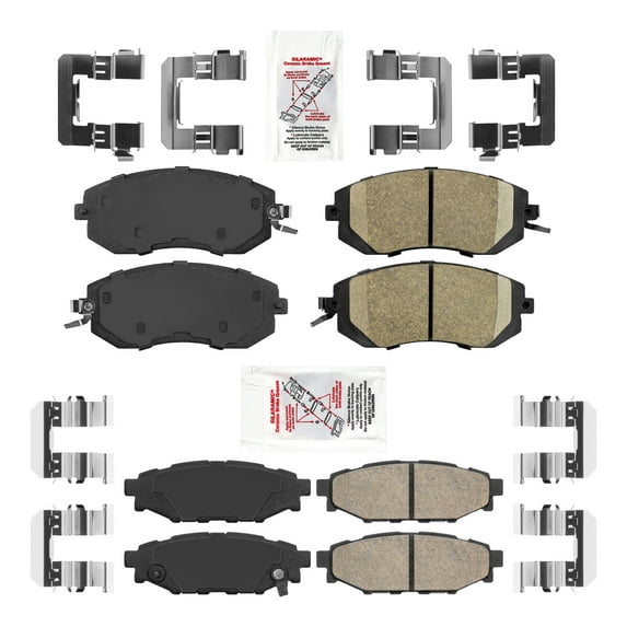 Ceramic Front & Rear Brake Pads for 2011-2018 for Subaru for BRZ / FORESTER / LEGACY / IMPREZA / for WRX / XV - 8pc Kit with High Heat & Long Life