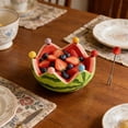 thumbnail image 1 of Ceramic Fruit Bowl Set Large Capacity Serving Platter for Living Room Kitchen Dining Table Party Snack Tray Decorative Centerpiece Watermelon Design Home Decor, 1 of 7
