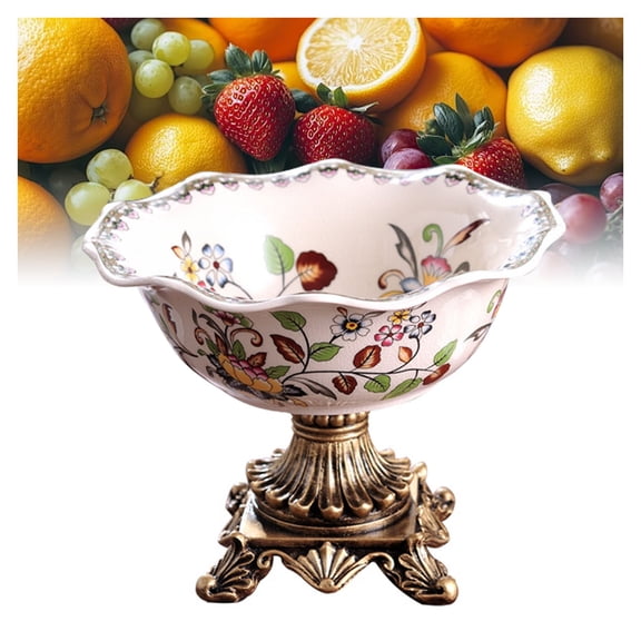 Ceramic Fruit Cake Stand, Multifunctional Salad Bowl with Base, Candy Organizer Dessert Bowls for Vegetables, Fruit Snacks Accessory for the Table